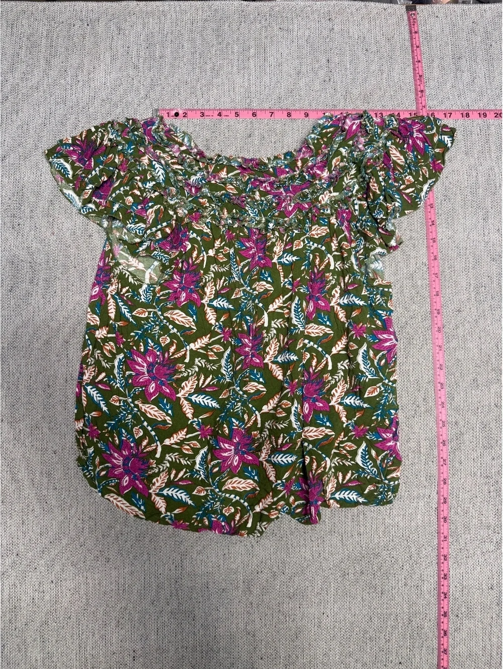 Jennifer Grace Floral Off Shoulder Rayon Blouse Top M
